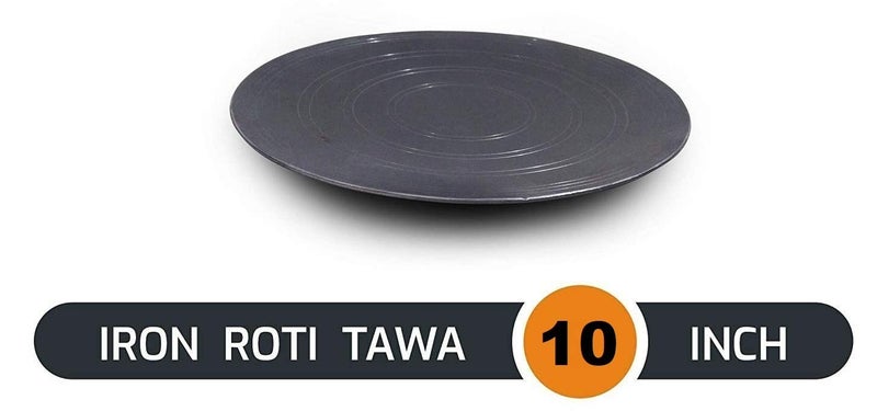 PGen Size 10 Inches Small Traditional Iron Desi TawaPan for Dosa Roti Chapati Bhakri for Home and Professional Use Roti Tawa Without Handle - Image 3