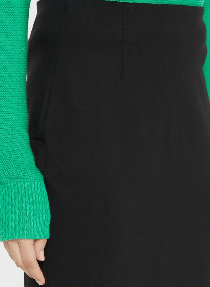 French Connection High Waist Midi Skirt