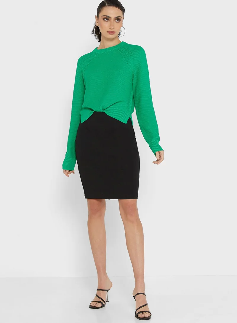 French Connection High Waist Midi Skirt