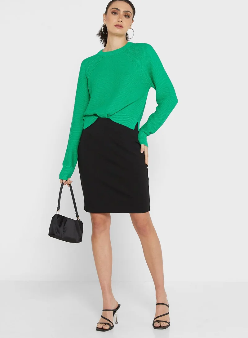 French Connection High Waist Midi Skirt