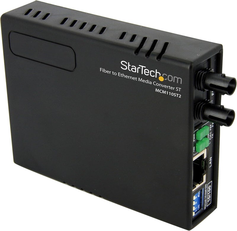 StarTech.com 10/100 Mbps Ethernet to Fiber Optic Media Converter - ST Multimode - 1310nm - 2km - Full/Half Duplex - Image 1