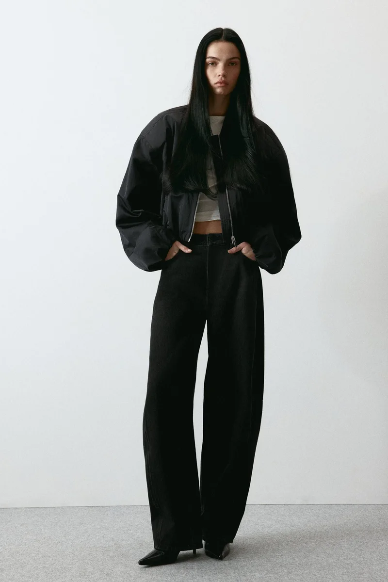 H&M Barrel Leg High Waist Jeans