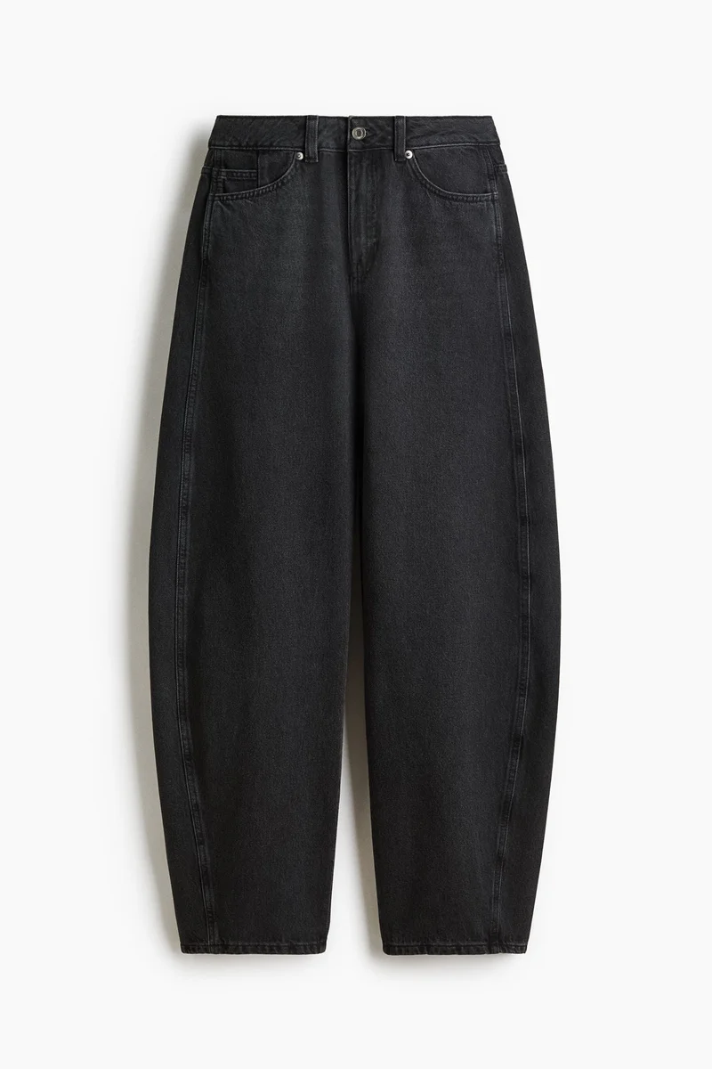H&M  Barrel Leg High Waist Jeans for Women | Best Price UAE