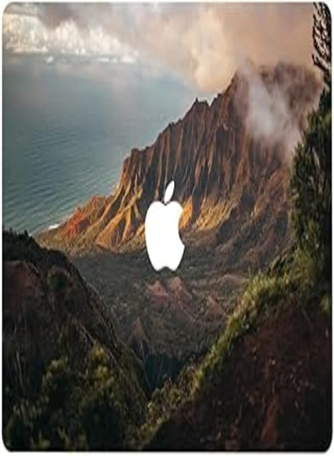 Generic Mini MacBook Decal with Luminous Apple Icon 33x23 Inch, Removable Mini MacBook Decal, Exterior Protective Sticker, Multi Color - 6221243350262