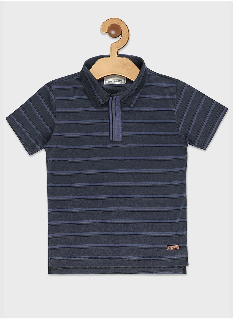 Instafab Striped Polo Tshirt