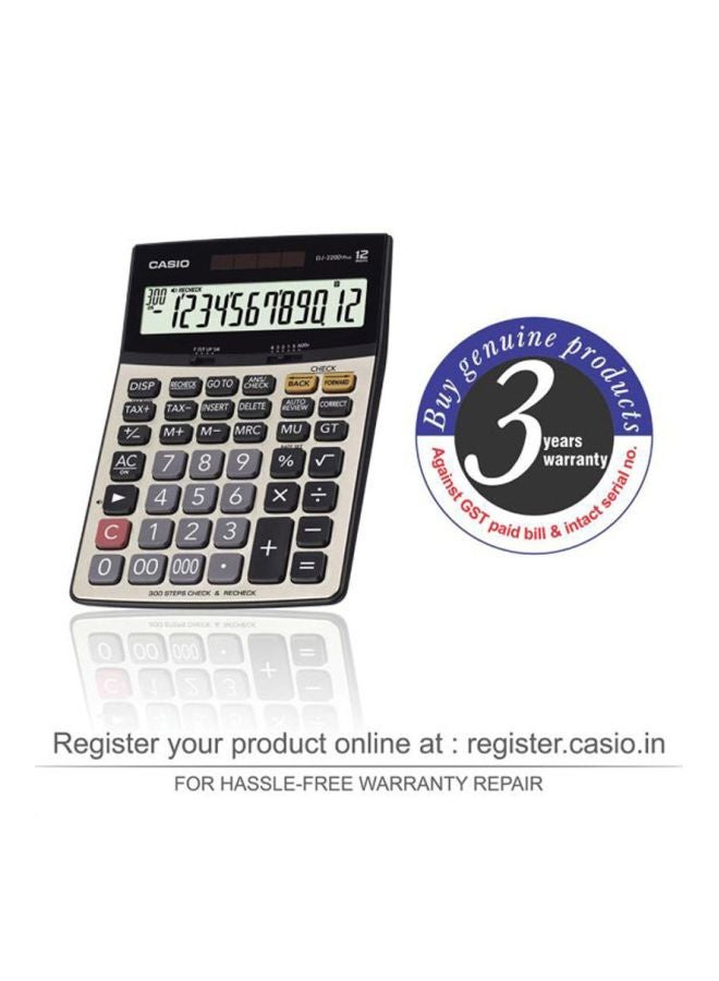 CASIO Dj220D Plus Desktop Calculator Grey/Black - Image 5