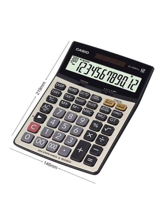 CASIO Dj220D Plus Desktop Calculator Grey/Black - Image 3