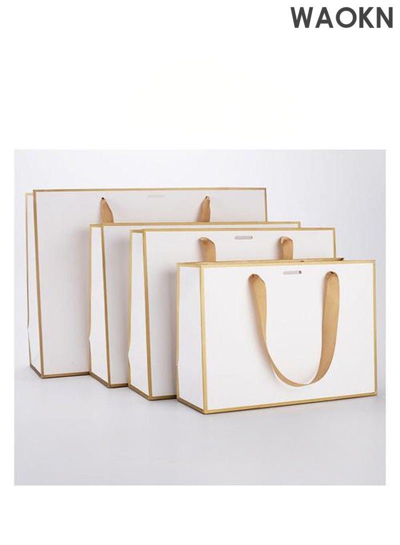 WAOKN 10 Pieces high-quality kraft Party Favor Bags,Shopping Bag,Party Bags For Kids, supplies Snack candy Gift Bag Food Bags,Bags For Birthday Wedding Celebrations Party Favors for birthday parties, bachelorettes, hen parties, weddings, bridal showers, Valentine’s Day, etc 27*21*9（White） - Image 5