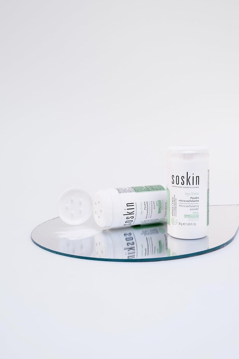 Soskin Age Detox Micro-Exfoliating Powder - 30g with 99% Natural Ingredients for Skin Renewal - Image 3