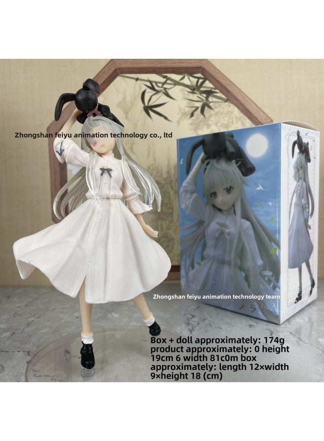 Cinnamon Dog Hatsune Miku Figure Butterfly Elf Pink Skirt Sleeping Beauty Luotianyi Ornament Beautiful Girl Gift-Color:Color Box-white Skirt Hugging Rabbit  - Image 1