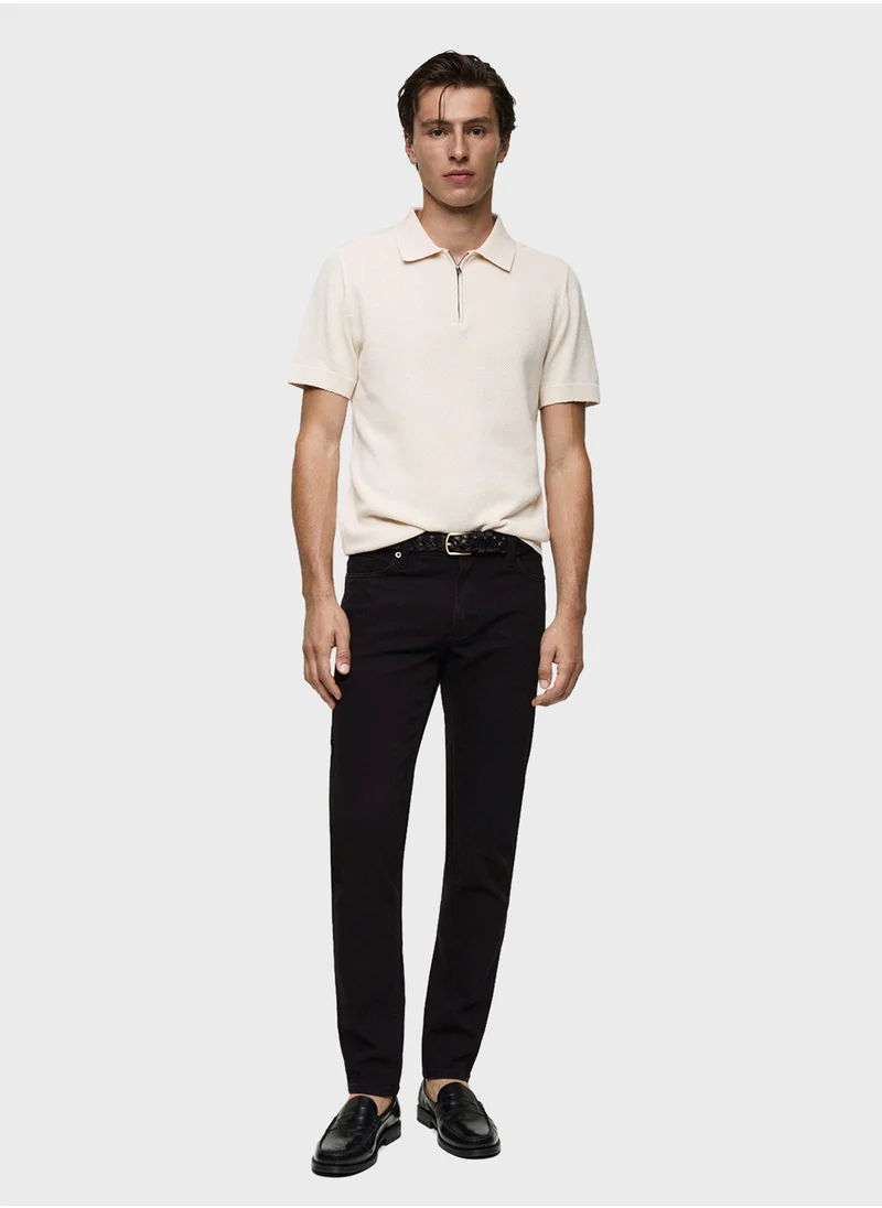 مانجو مان Casual Sim Fit Mid Wash Jeans