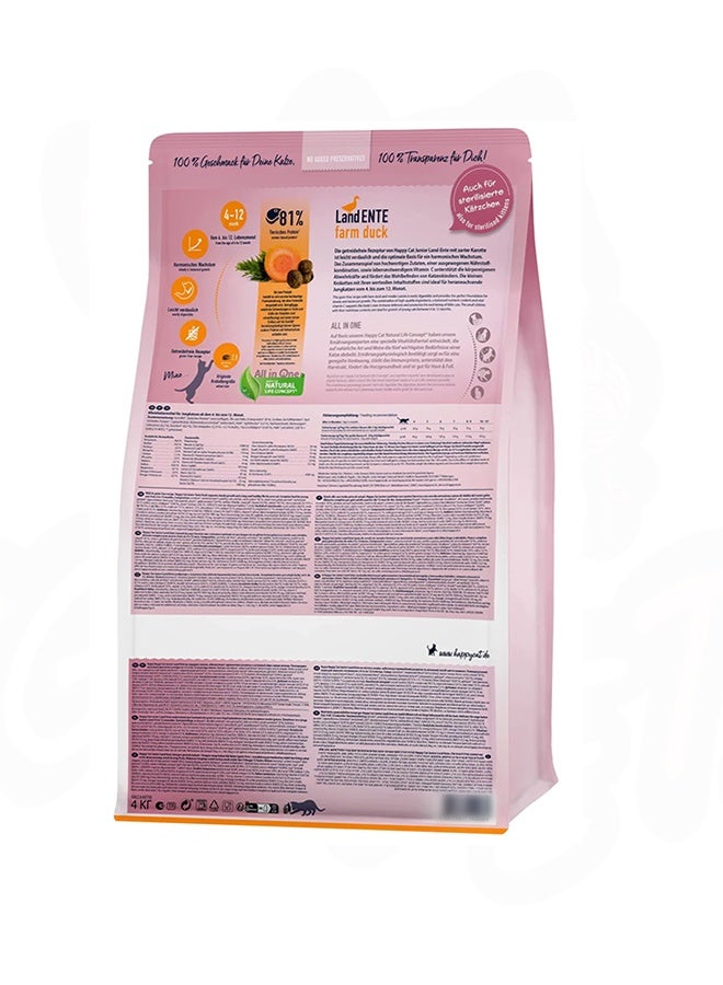 HAPPY CAT Junior Farm Duck Dry Cat Food - 4 KG - Image 3