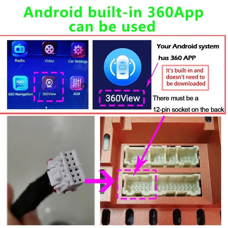 BY-J 360-Degree Panoramic Camera System for Android, 3D 1080P, with Mounting Accessories and Video Cables (360 Camera-720P) - Image 4