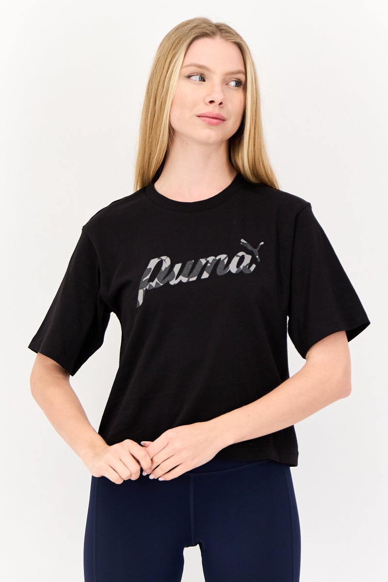 PUMA Women Relaxed Fit Short Sleeve Outdoor Top, Black - Image 1