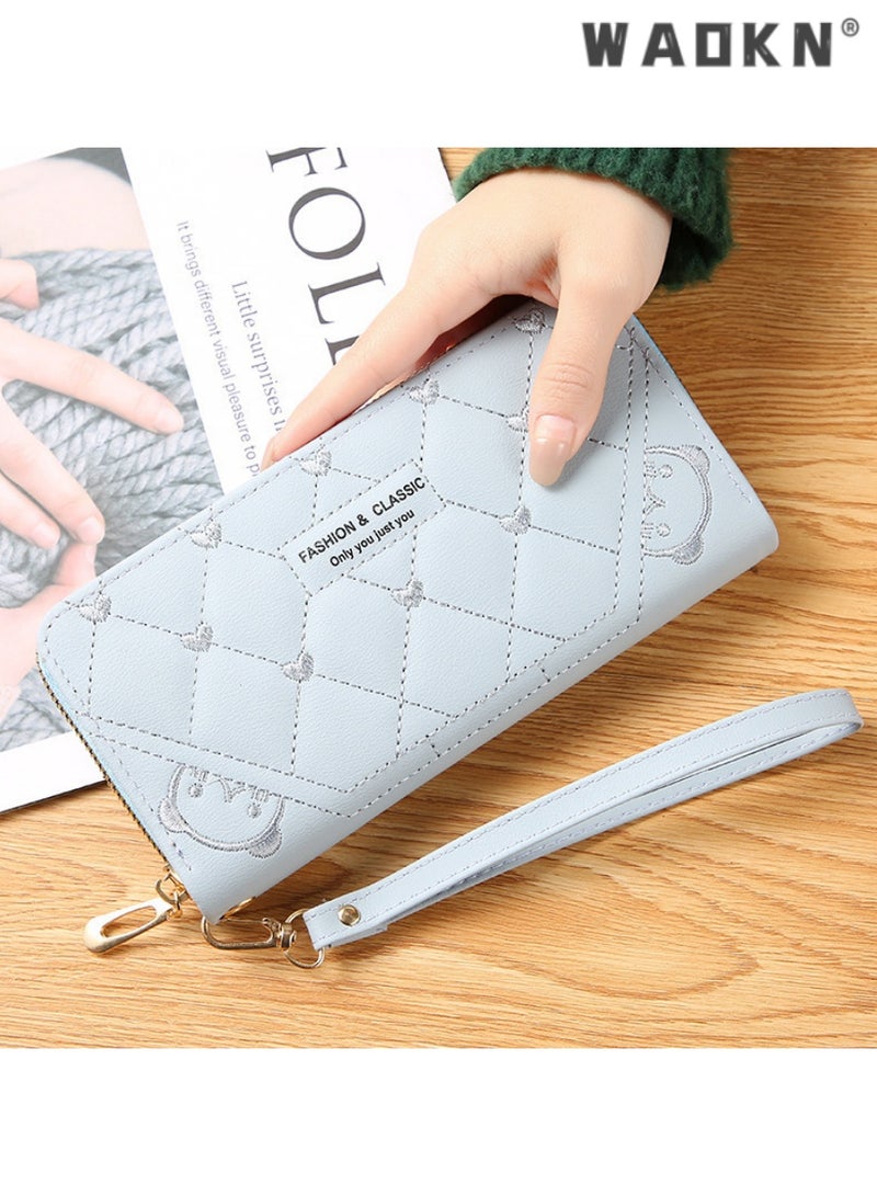 WAOKN Trendy Women's Long Zipper Hand Clutch Multi-functional Versatile Large Capacity Wallet Capable of Holding Mobile Phones, New Style - Image 1