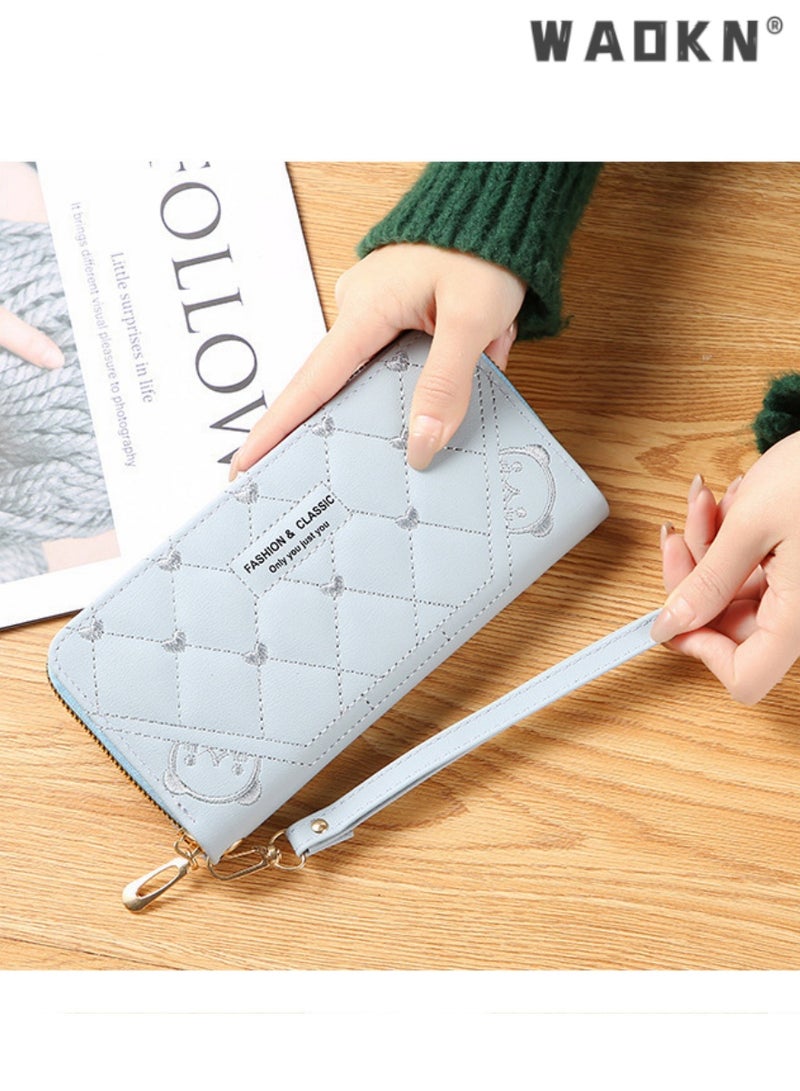 WAOKN Trendy Women's Long Zipper Hand Clutch Multi-functional Versatile Large Capacity Wallet Capable of Holding Mobile Phones, New Style - Image 4