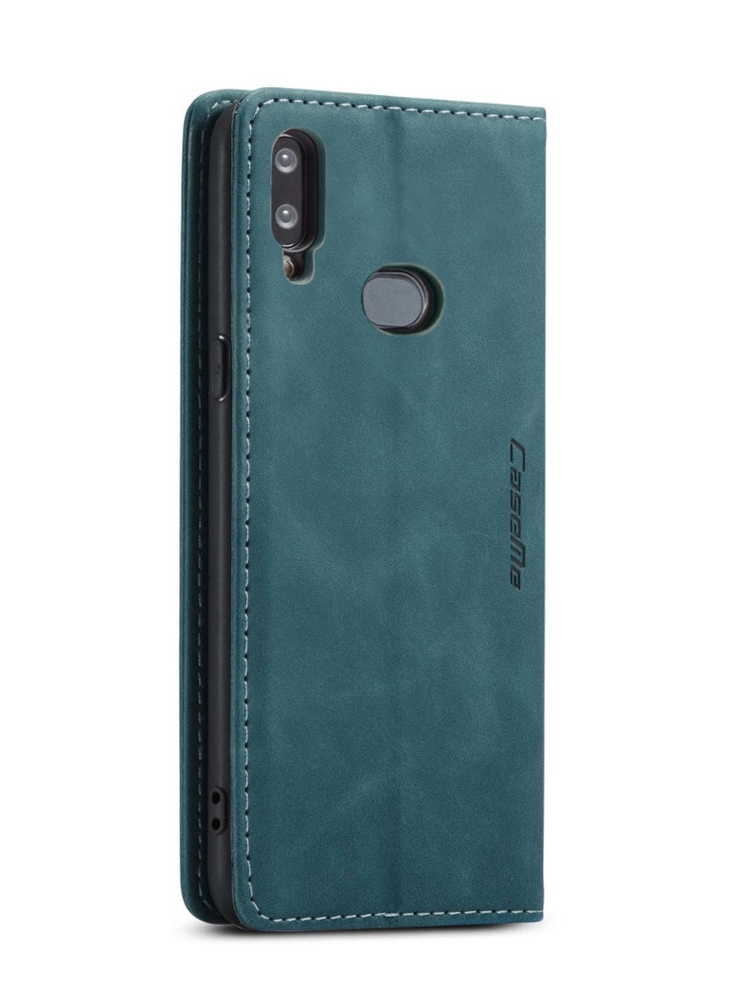 CaseMe Samsung Galaxy A10S/M01S Case Wallet Case Book Folding Flip Folio Case with Magnetic Kickstand Card Slots Protective Cover - Green - Image 3