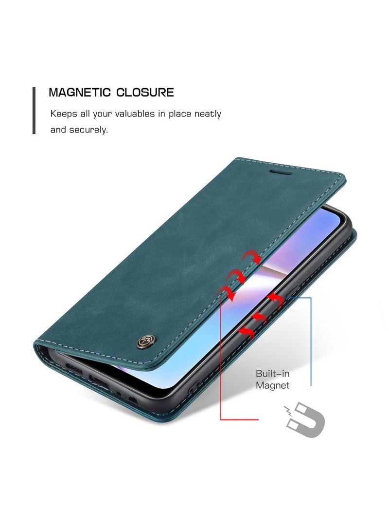CaseMe Samsung Galaxy A10S/M01S Case Wallet Case Book Folding Flip Folio Case with Magnetic Kickstand Card Slots Protective Cover - Green - Image 5