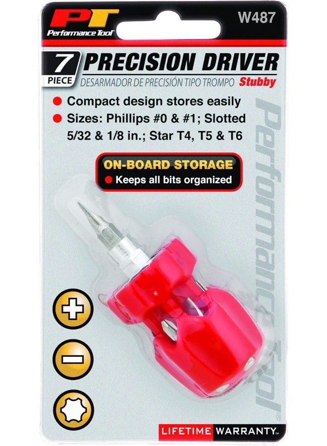 Performance Tool W487 7 pc. Stubby Precision Driver - Image 1
