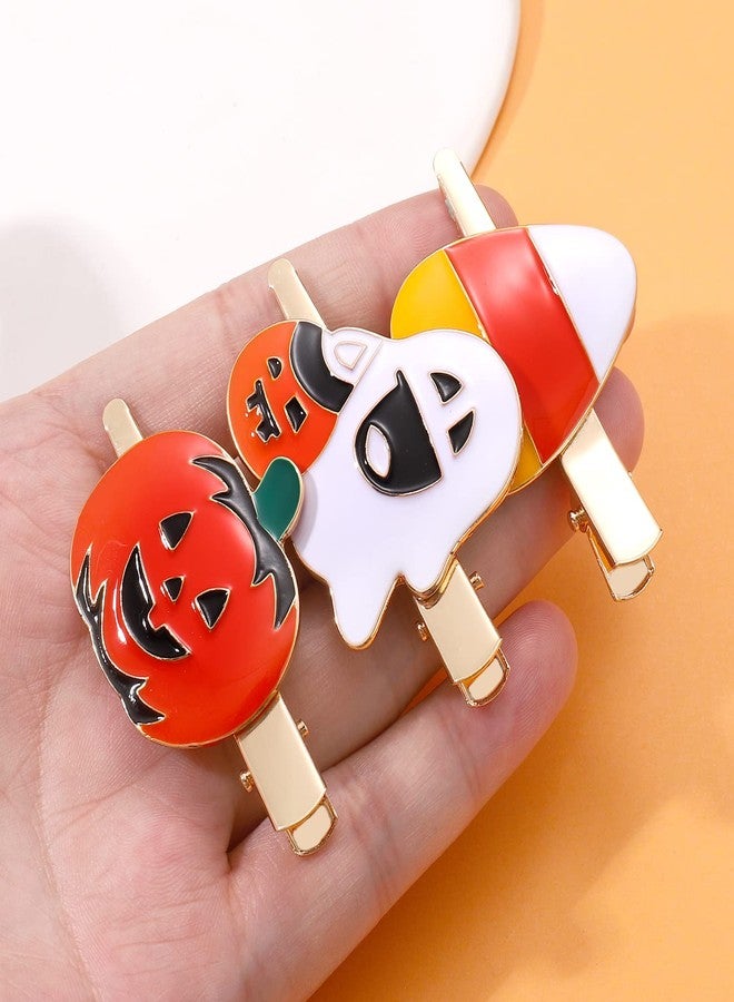 Boderier 6 Pack Halloween Hair Clips for Women Girls Halloween Headdress Candy Corn Pumpkin Ghost Hair Clips Party Costume Hair Accessories - Image 4