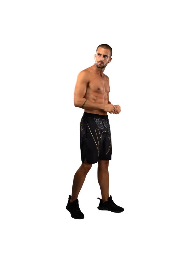VENUM SERPENTI TRAINING SHORTS BLACK/SILVER/GOLD - Image 2