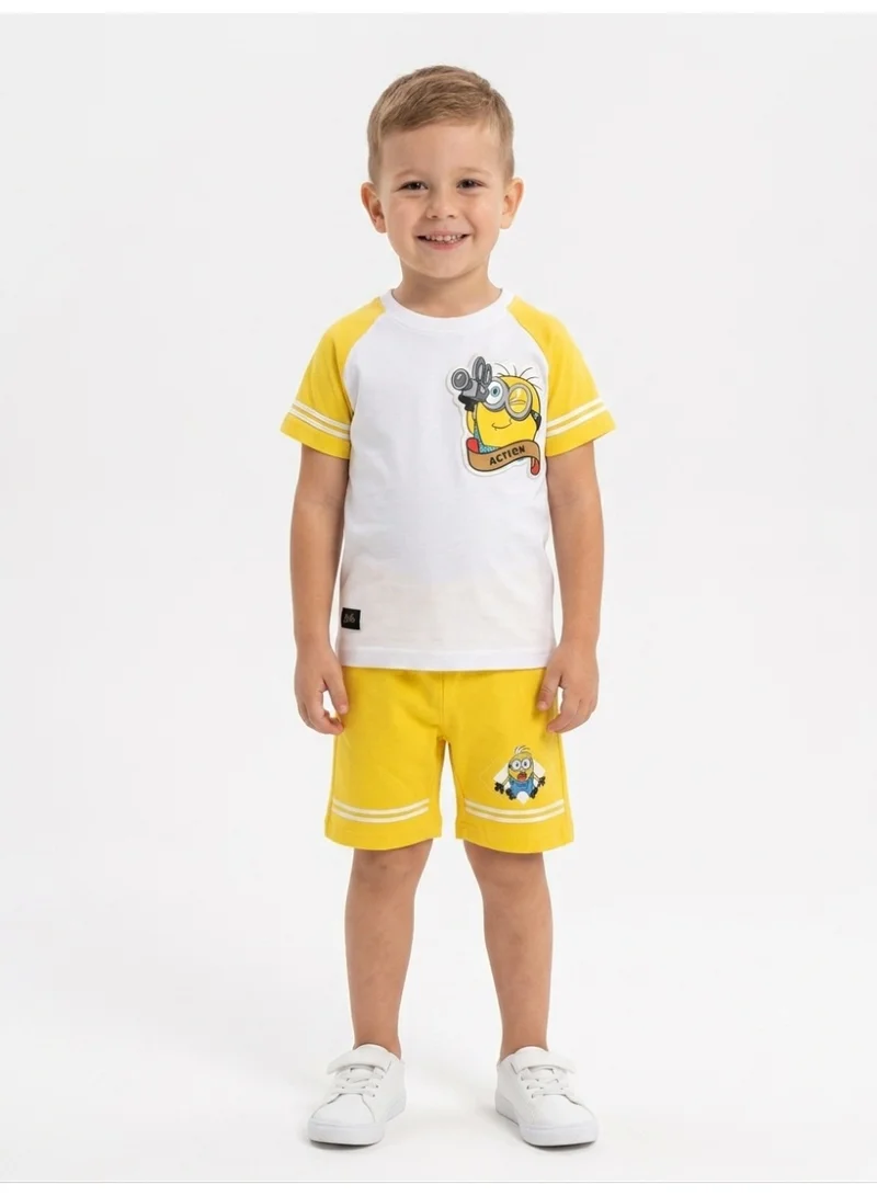Minions Minions Toddler Boys' T-Shirt & Short Set - White & Yellow