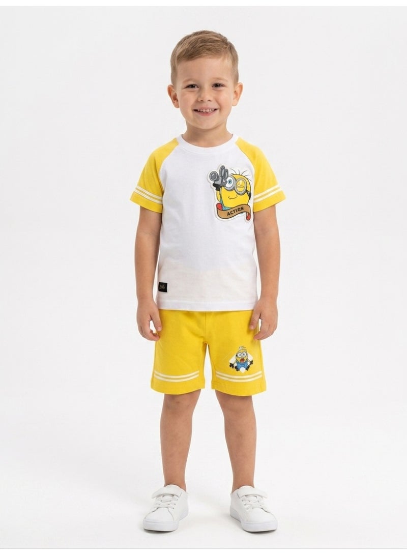 Minions Toddler Boys' T-Shirt & Short Set - White & Yellow - Image 2