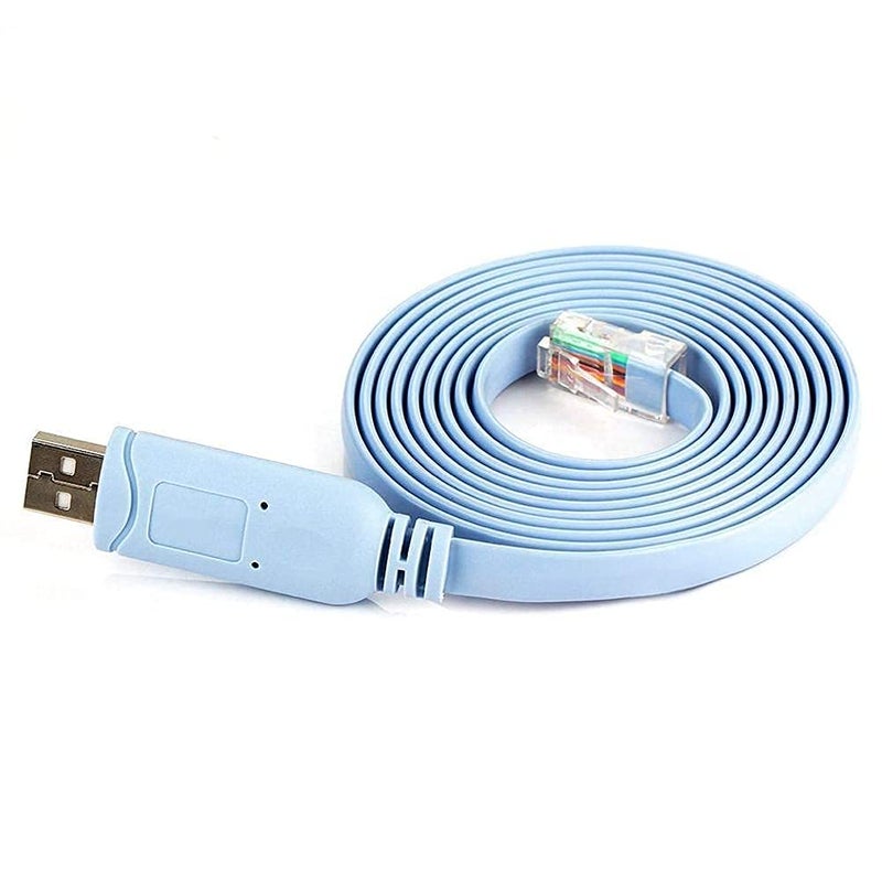 ETZIN كابل USB إلى كابل وحدة تحكم RJ45 مع شريحة FTDI متوافق مع أجهزة التوجيه / المفاتيح لأجهزة الكمبيوتر المحمولة في ويندوز سماوي، 1.8م EPL-869C (عبوة من 5) - Image 2