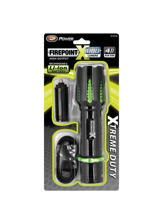 Performance Tool - Firepoint Xtreme Duty High Output Flashlight Black and Green 23.62 x 11.43 x 4.57 cm W2658 - Image 1