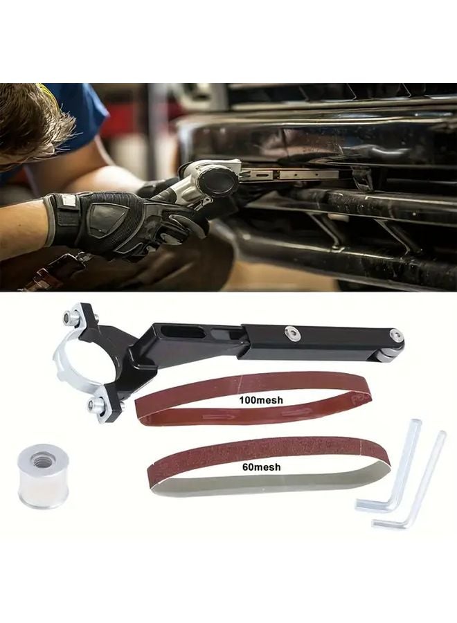 طقم أدوات صنفرة معدلة من مطحنة الزاوية 6 قطع مع حامل أحزمة لأعمال الخشب والمعادن - Image 5