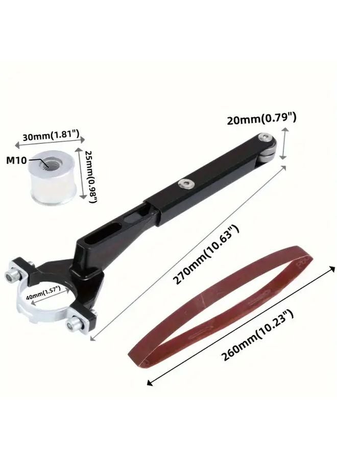 طقم أدوات صنفرة معدلة من مطحنة الزاوية 6 قطع مع حامل أحزمة لأعمال الخشب والمعادن - Image 4