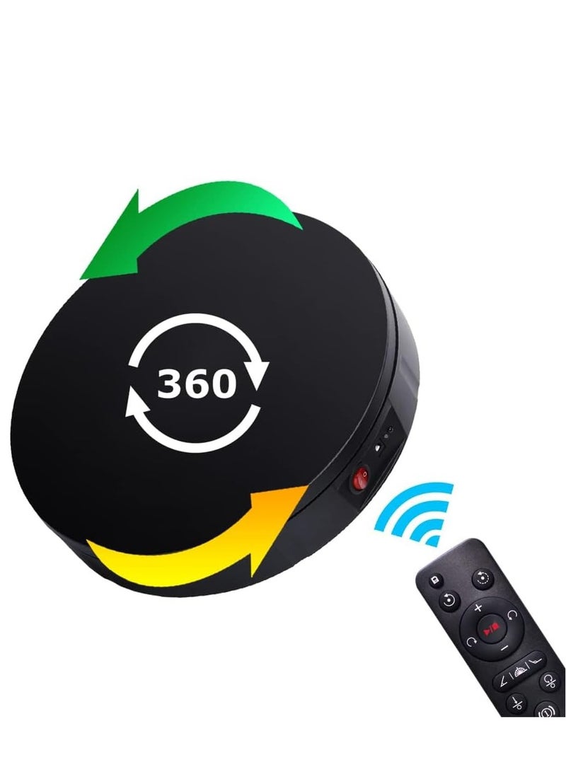 KASTWAVE حامل عرض دوار كهربائي، دوار 360 درجة لط展示 منتجات التصوير، عرض فيديو مباشر، تحكم عن بعد في الزاوية، السرعة (أسود، 11.8 بوصة / تحميل 176 رطل، لاسلكي) - Image 5