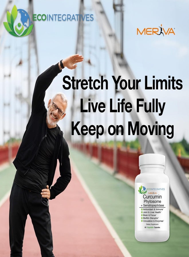EcoIntegratives Meriva Curcumin Phytosome + Serratiopeptidase | 500 mg Curcumin Phytosome Complex | Vegan Joint & Mobility Support | 60 Capsules - Image 3