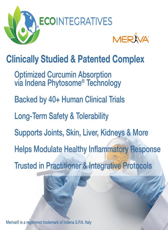EcoIntegratives Meriva Curcumin Phytosome + Serratiopeptidase | 500 mg Curcumin Phytosome Complex | Vegan Joint & Mobility Support | 60 Capsules - Image 4