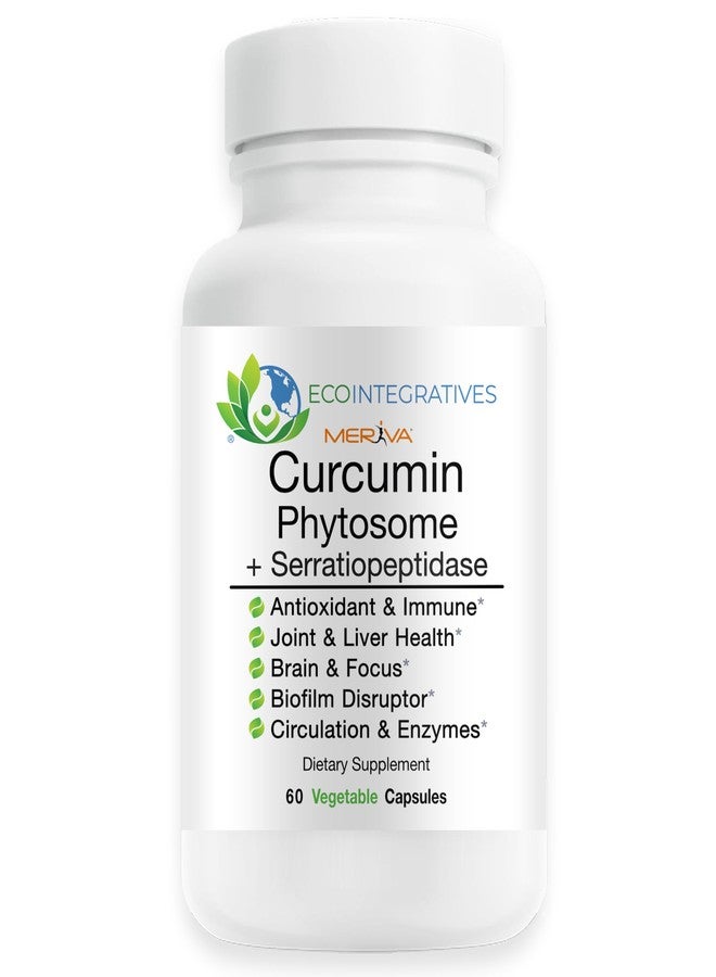 EcoIntegratives Meriva Curcumin Phytosome + Serratiopeptidase | 500 mg Curcumin Phytosome Complex | Vegan Joint & Mobility Support | 60 Capsules - Image 1