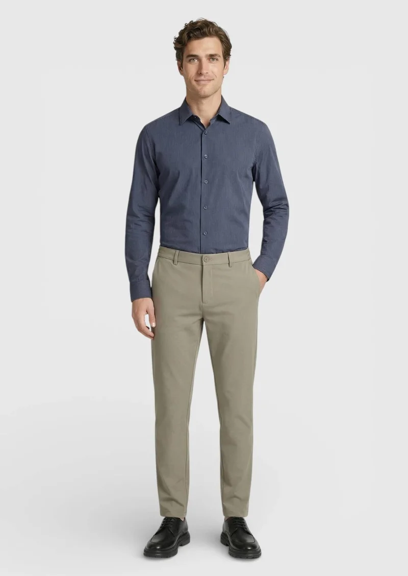 RAMSEY Mink Weaving Jogging Fit Casual Trousers