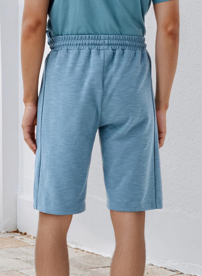 Kappa Textured Shorts with Pockets - Image 3