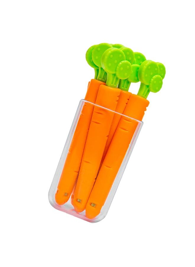 Thoraya 5Pcs Food Sealing Clamp Carrot Shape Reusable Reliable Snack Bag Clips with Magnet Storage Box for Kitchen Home  - Image 4
