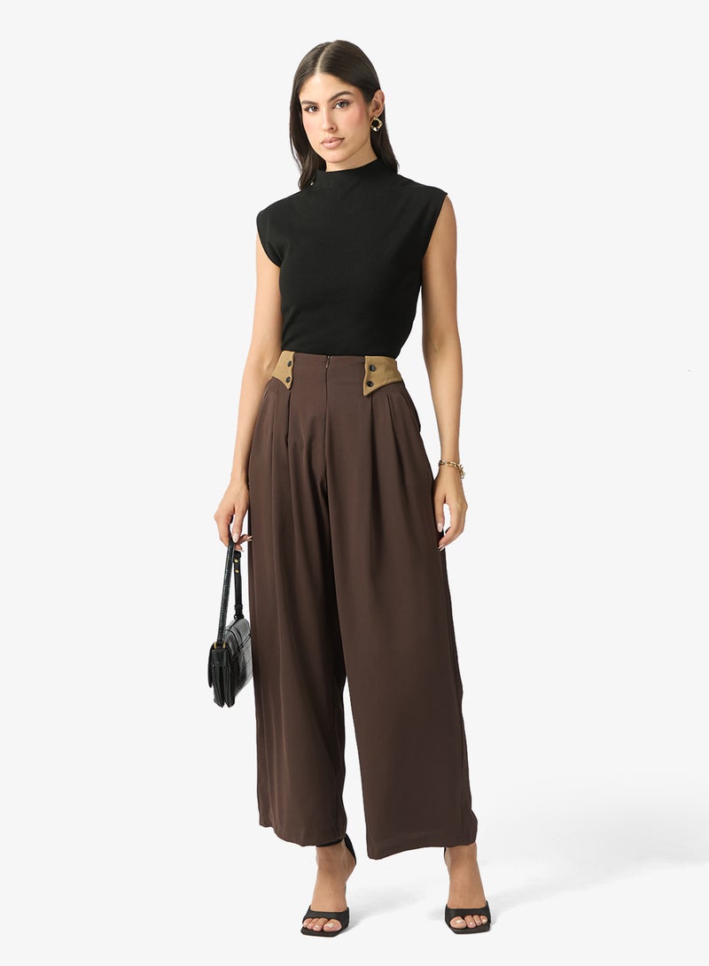 ELLA Trouser With Contrast Waist Band - Image 2