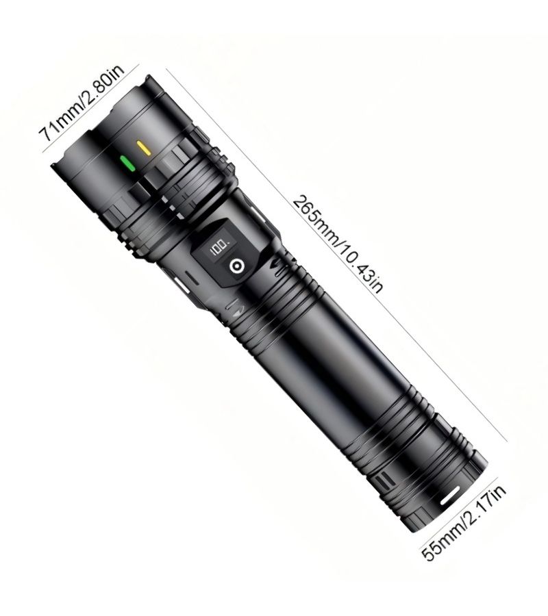 مصباح يدوي خارجي كبير بعيد المدى قابل للشحن عبر USB للتخييم والنزهات والمغامرات - Image 3