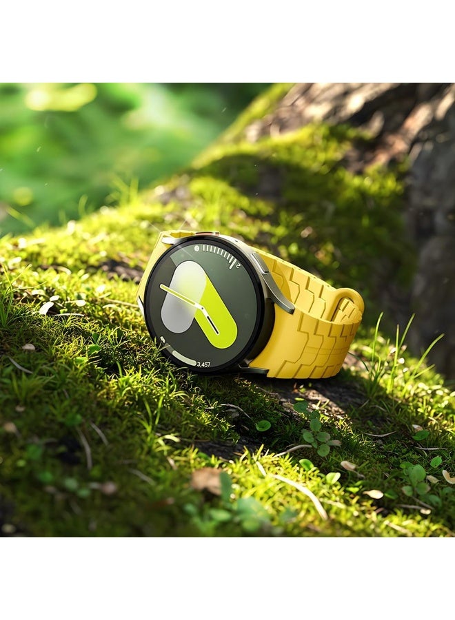 BURAQ For Samsung Galaxy Watch 7 / 6 / 5 Magnetic Silicone Watch Band(Yellow) - Image 4