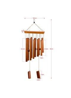 SYOSI Wind Chimes, Handmade Bamboo Wind Chimes, Classic Style, Wood Wind Chime, Large Deep Tone Wind Bells, with Natural Relaxing Soothing Sound, Indoor Outdoor Wooden, for Garden and Home Decoration  - Image 5