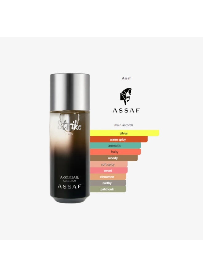 عساف مجموعة عطور عساف سترايك بلاك قطعتين عطر 125 مل مع بوكس 6 عينات ميني للرجال - Image 4