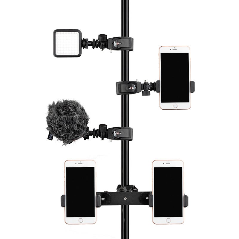 Universal Mobile Phone Live Broadcast Bracket Screw Clip Head Accessories Dual-Position Camera Tripod Head Fixed Base Angle - Image 3