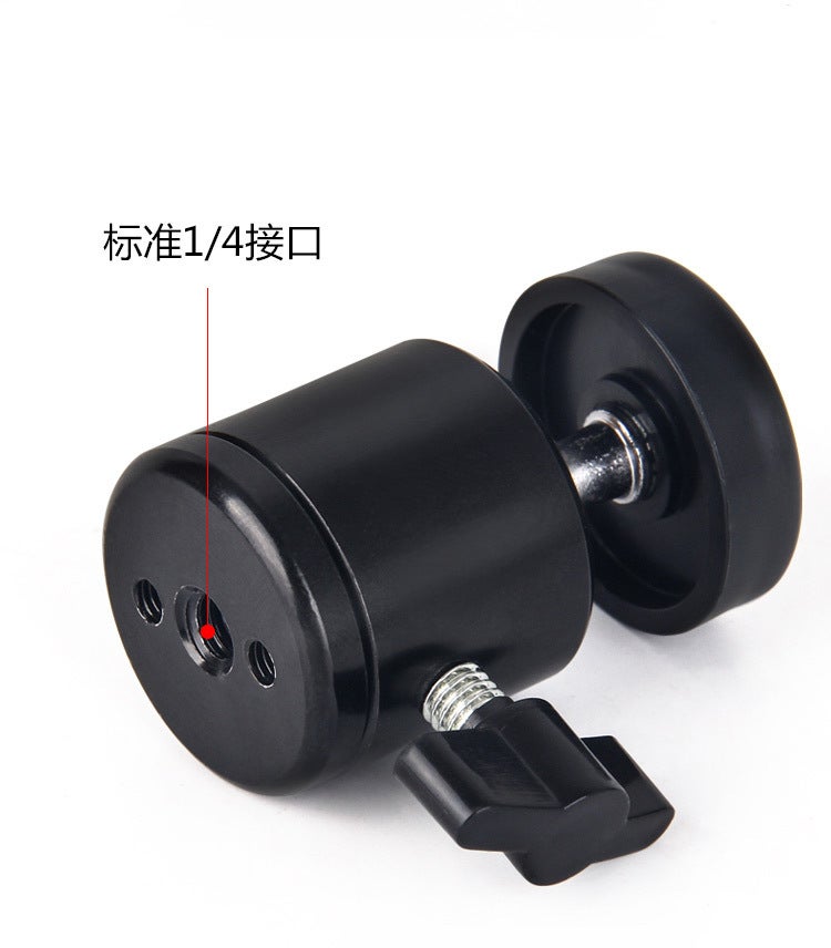 Universal Mobile Phone Live Broadcast Bracket Screw Clip Head Accessories Dual-Position Camera Tripod Head Fixed Base Angle - Image 1