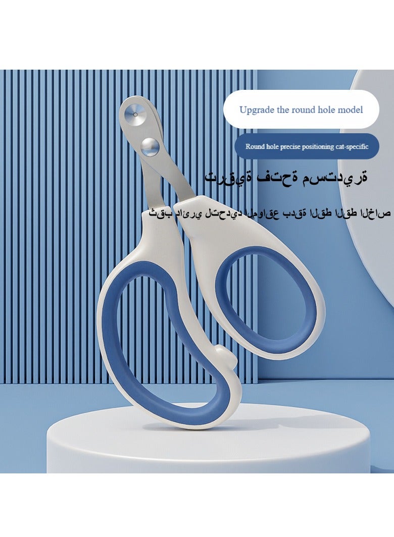 Oldzhan Pet Nail Clippers Professional Stainless Steel Claw Clippers Trimmer for Dogs Cats Birds and Small Animals Guard to Avoid Over Trimming Blue - Image 3