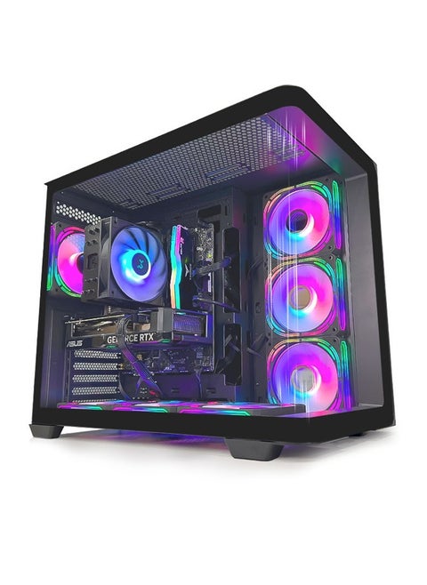 Curv Gaming PC - Intel Core i5-12400F | [ GPU OPT: RTX 3050 / RTX 3060 / INTEL ARC B580 ] | 16GB DDR4 RAM | 1TB M.2 NVMe SSD | RGB Air Cooler | H610 MOBO | 500W 80+ PSU | WiFi/BT/Win11 Pro | Game Sekret Desktop Computer