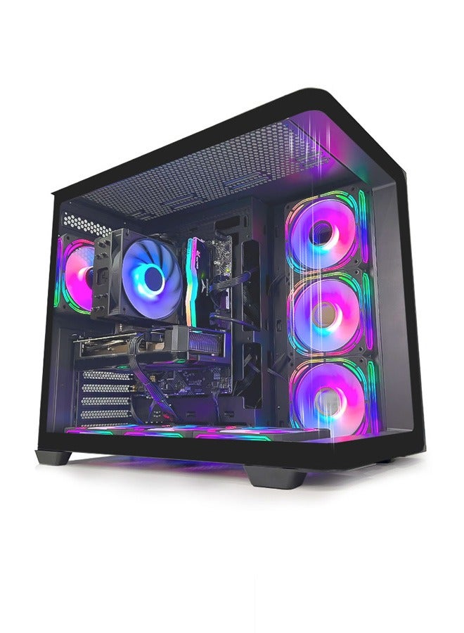 Curv Gaming PC - Intel Core i5-12400F | GPU Option: Intel ARC B580 12GB or GeForce RTX 3050 8GB / 3060 12GB | 16GB DDR4 RAM-1TB NVMe SSD | Air Cooler-H610 MB-500W - 650W 80+ PSU | WiFi-Bluetooth-Windows 11 Pro | Game Sekret Desktop Computer | 1 Year Warranty