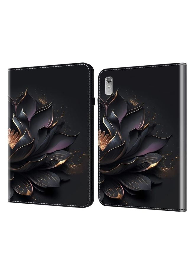 HuHa Case Cover For Lenovo Tab P11 Gen 2 Crystal Texture Painted Leather Tablet Case Purple Lotus 