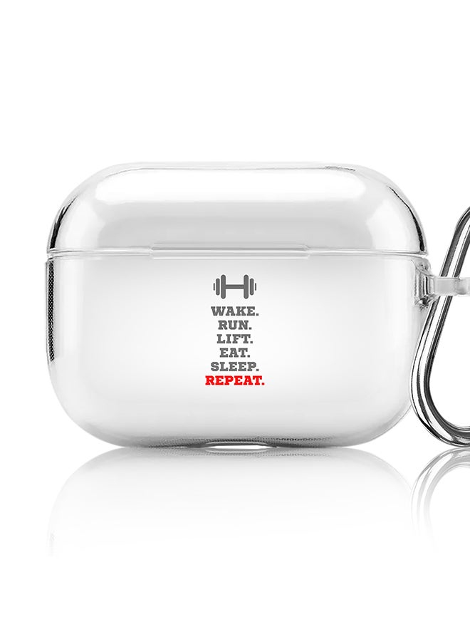 Stylizedd - Classic Clear printed Case for Apple AirPods Pro 2nd Generation Thin Transparent Cover [Designed for Apple AirPods Pro 2nd Generation] - Routine (White) - Image 1